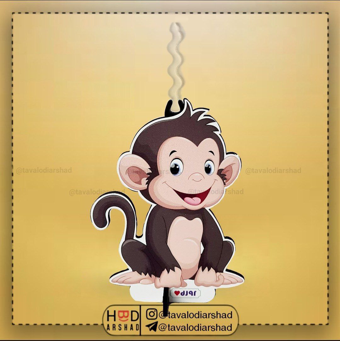 شمع استند عروسکی طرح میمون