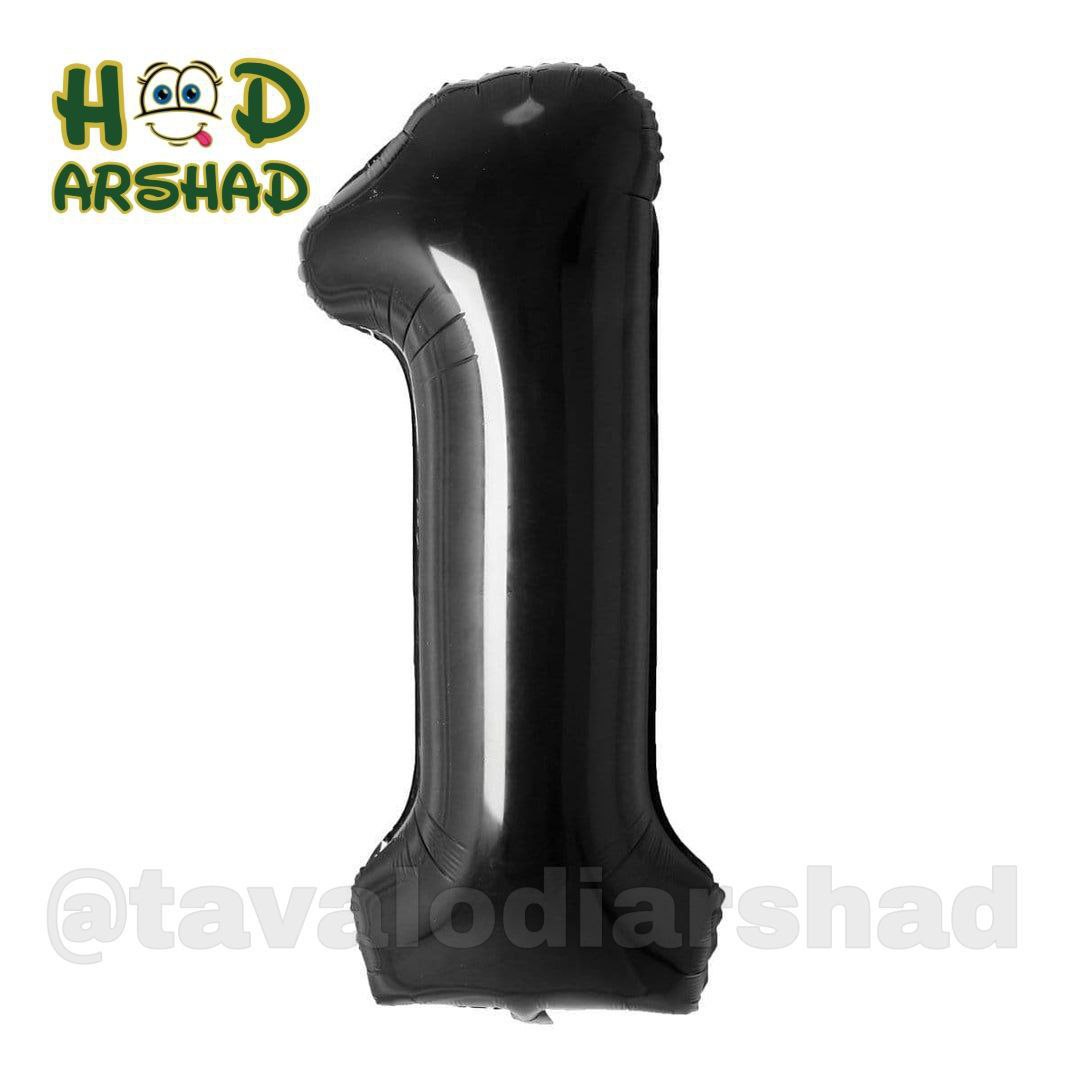 بادکنک فویلی عدد 1 مشکی 26 اینچ