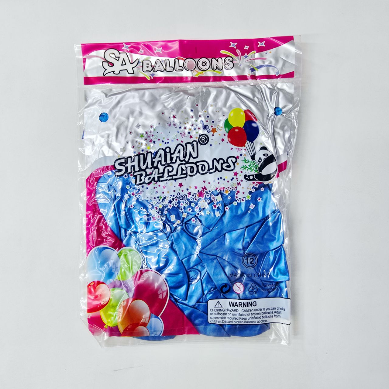 بادکنک کروم ۱۲ اینچ آبی