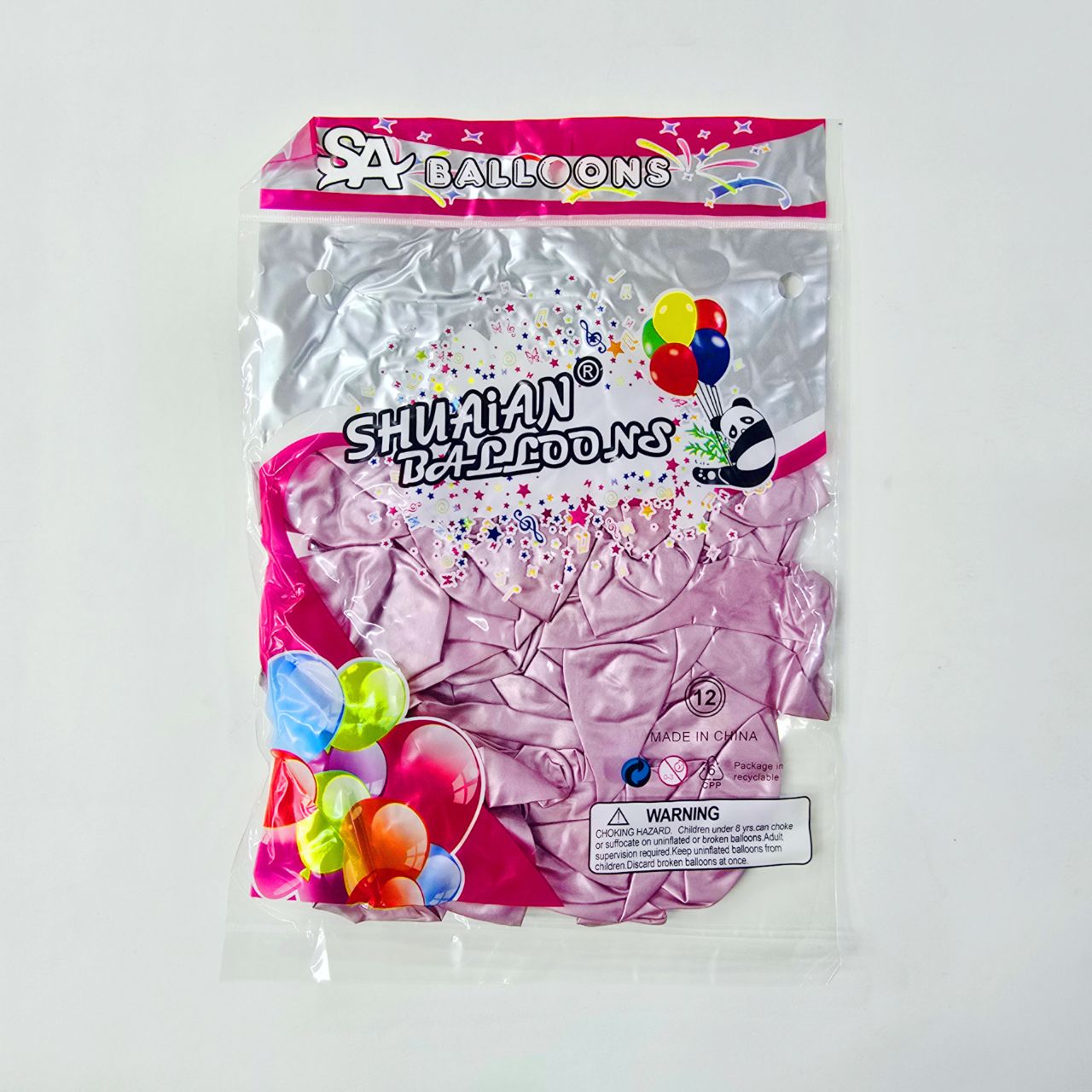 بادکنک کروم ۱۲ اینچ یاسی