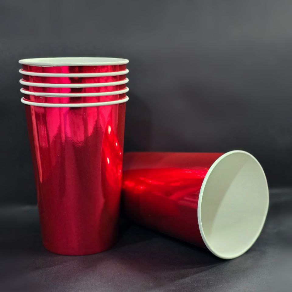 لیوان پاپکرن متالایز ۱۳۵۰ سی سی قرمز‌