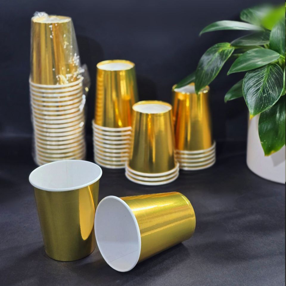 لیوان متالایز طلایی