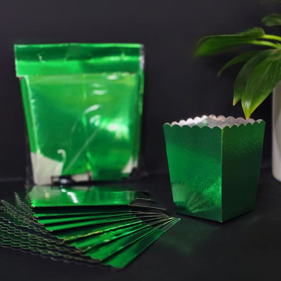 لیوان پاپکرن تک نفره متالایز سبز