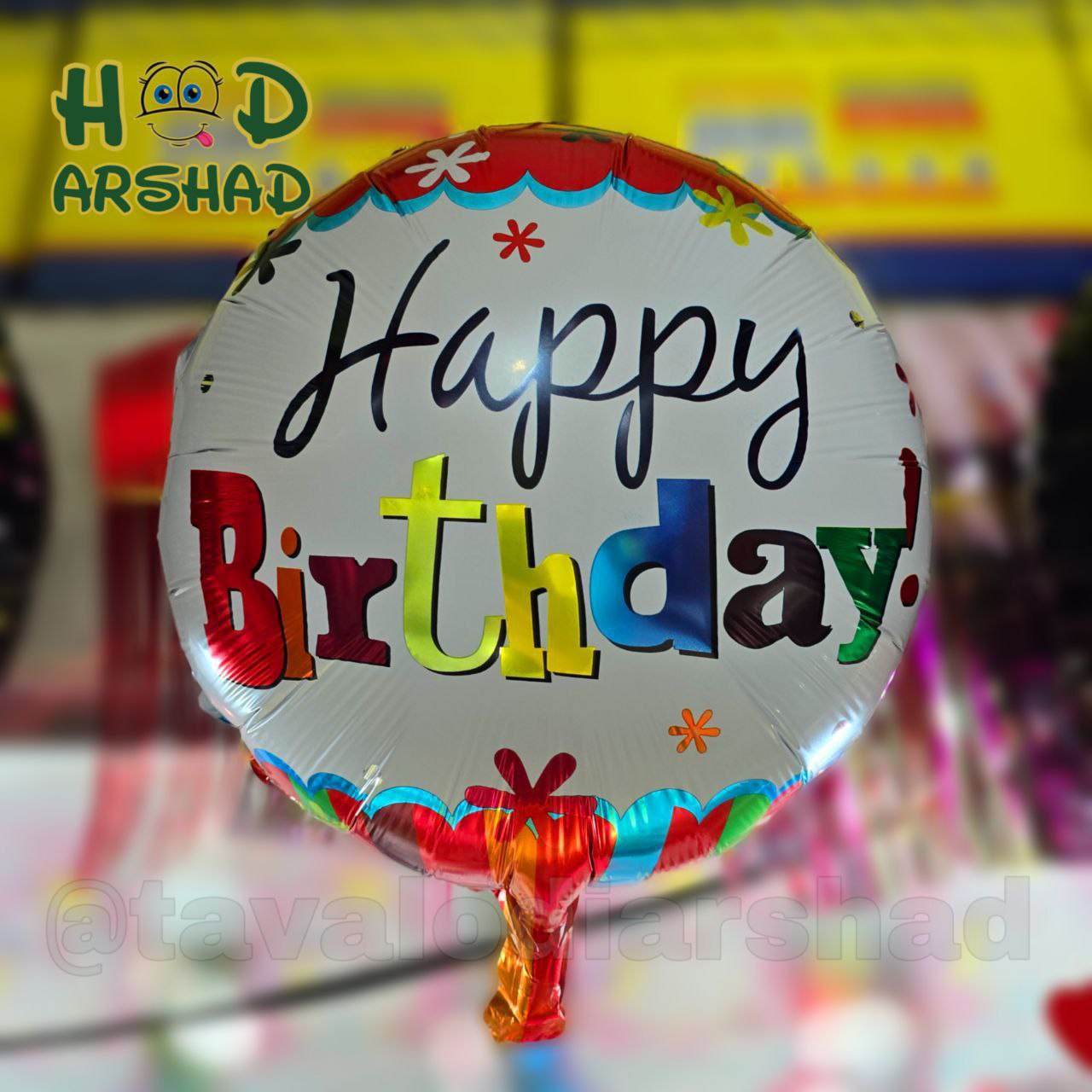 بادکنک فویلی گرد فله happy birthday