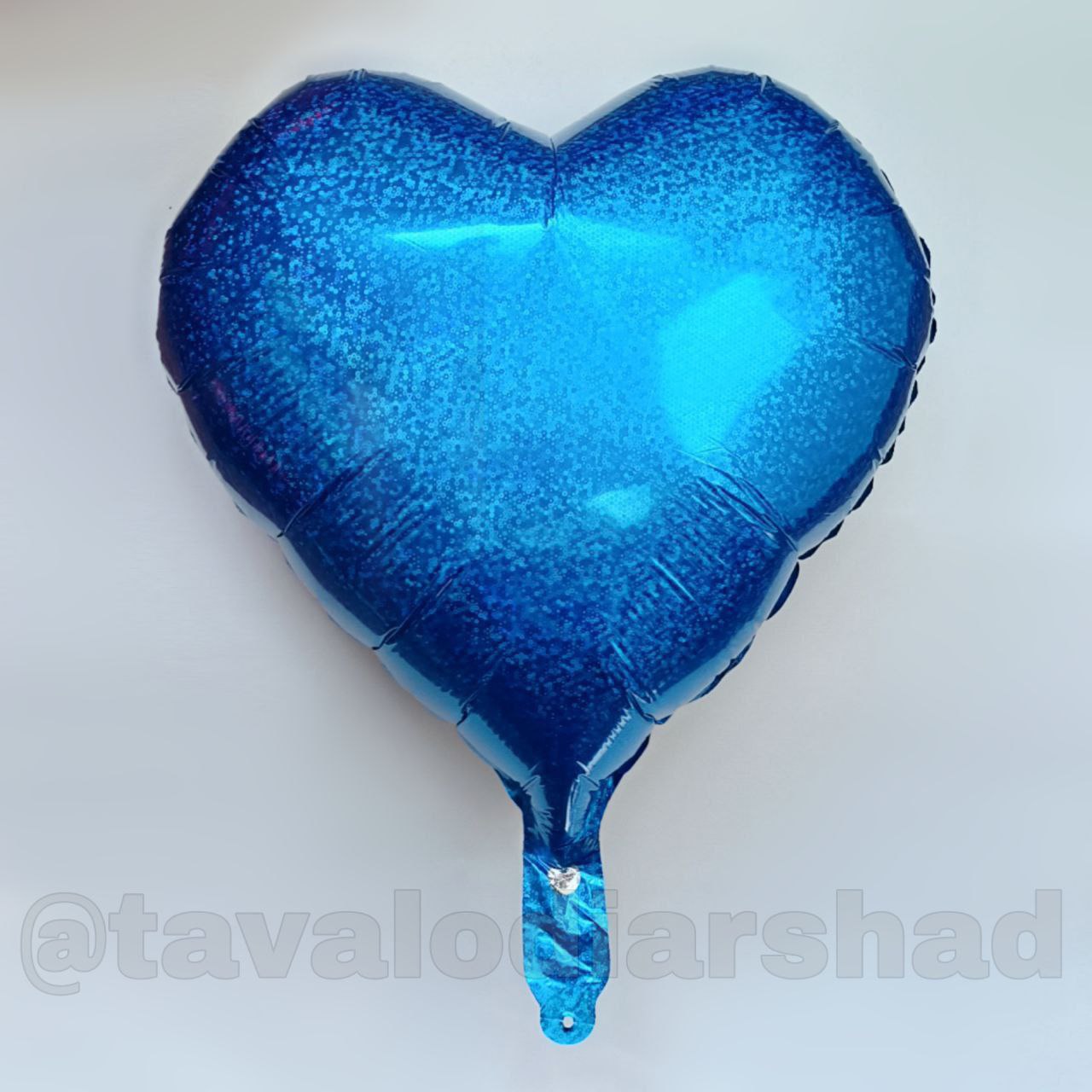 بادکنک فویلی قلب شاین آبی