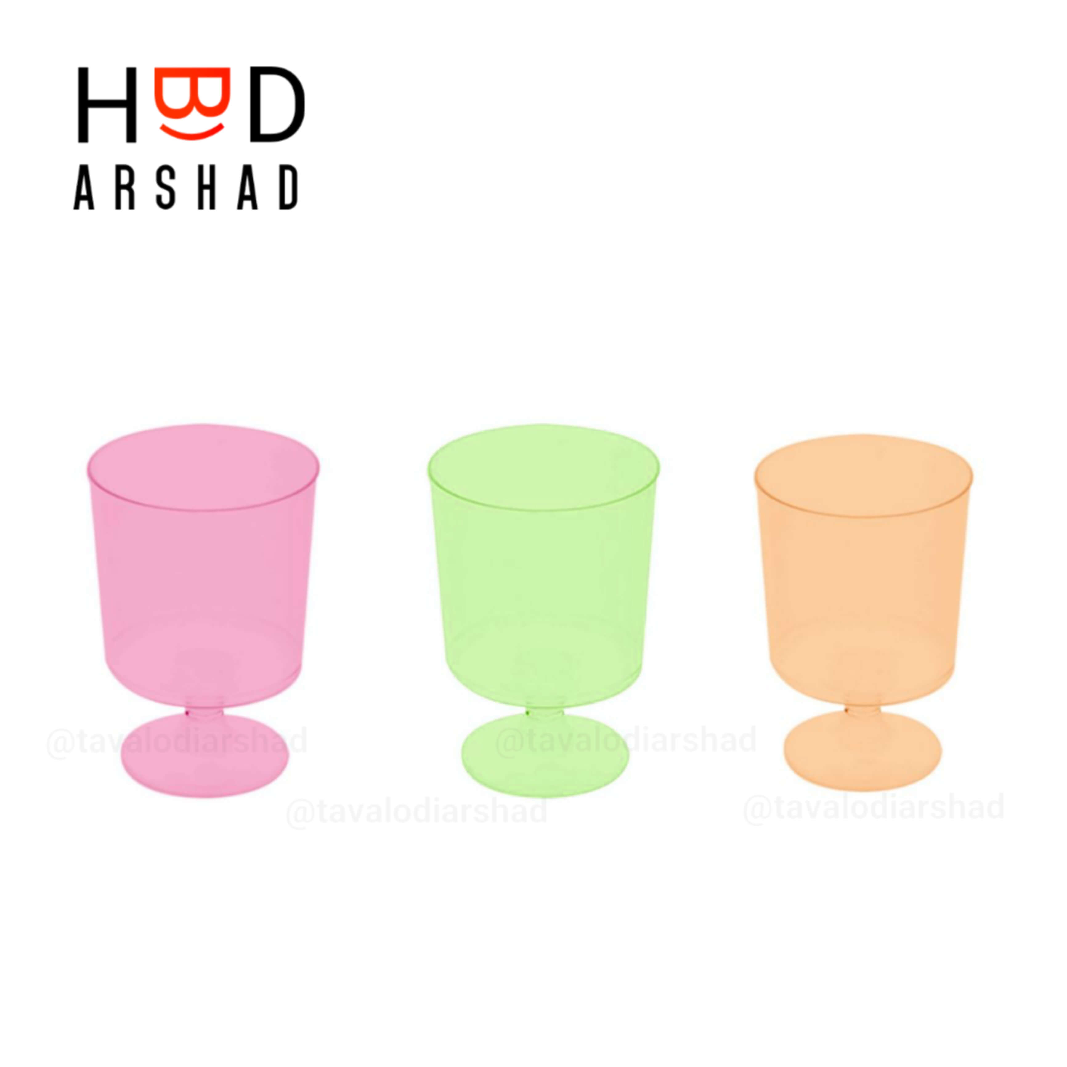مینی جام دسری یکبارمصرف نگین150 سی سی(بلک لایت-بسته 6 عددی)