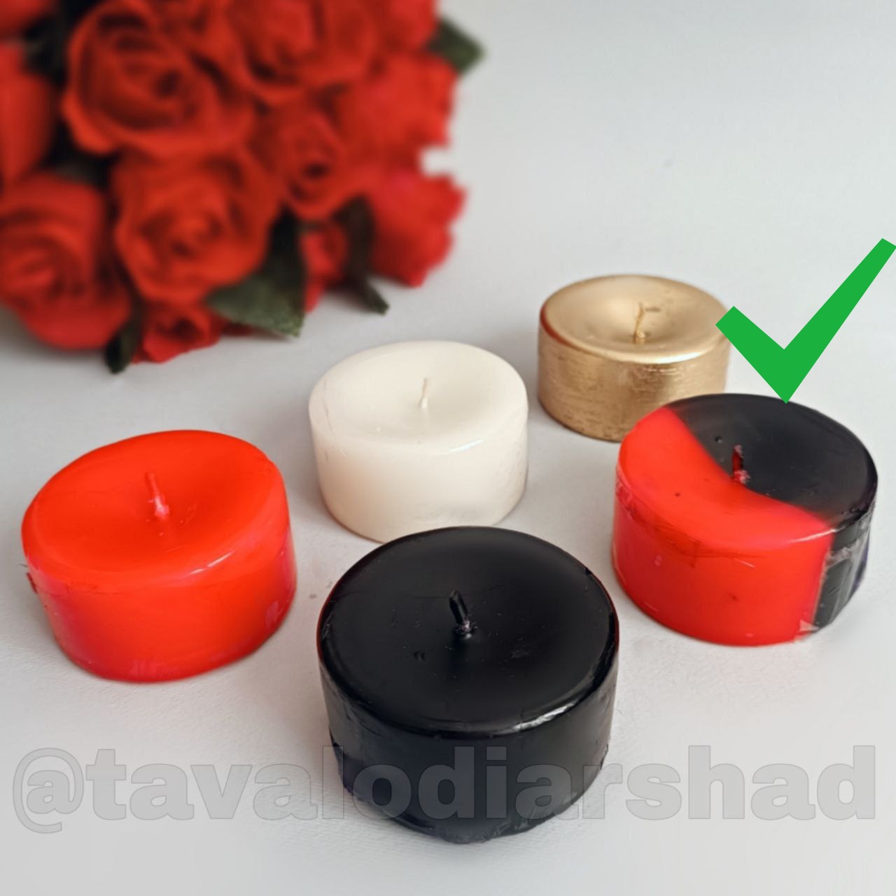 شمع روی آب کوچک   قرمزمشکی